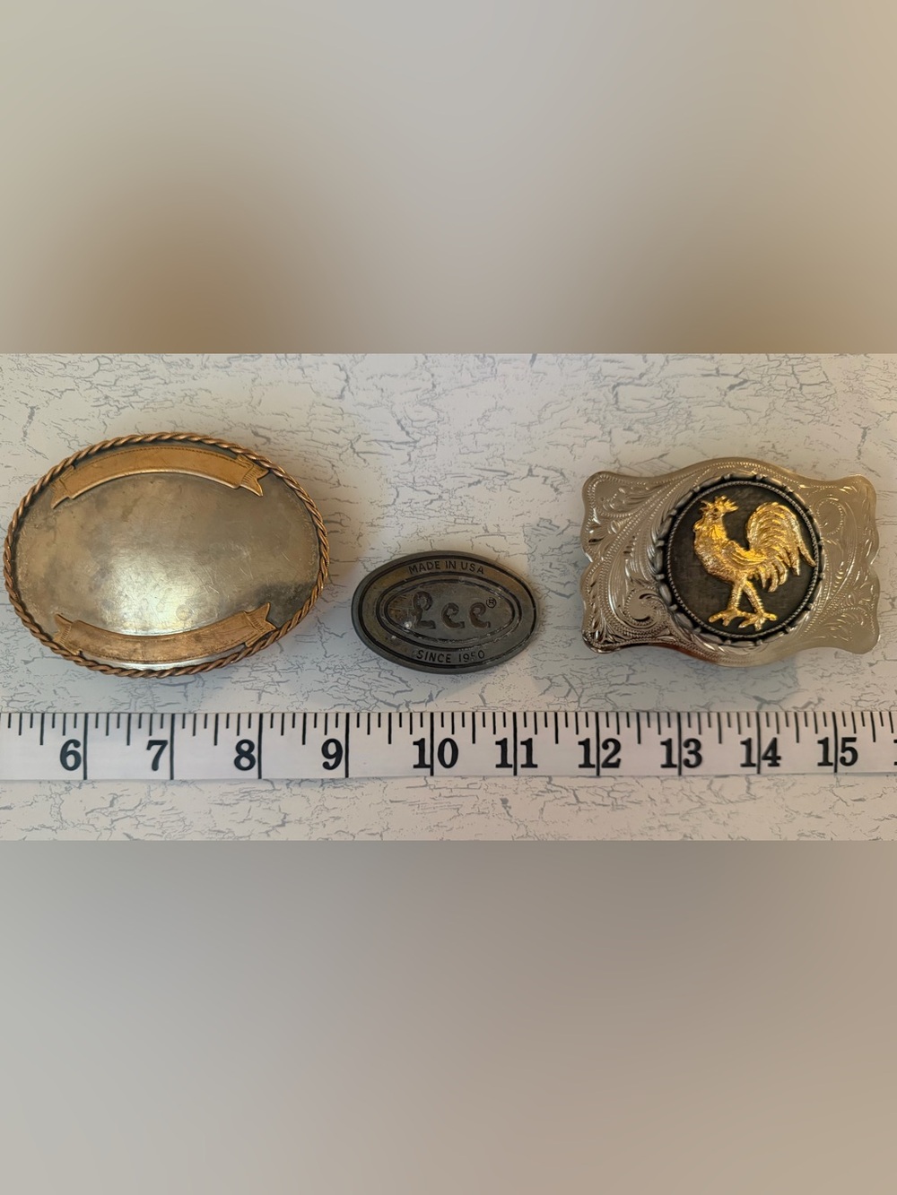 Lot of 3 Vintage Western Belt Buckles